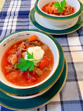 牛肉と野菜のかんたんボルシチ風