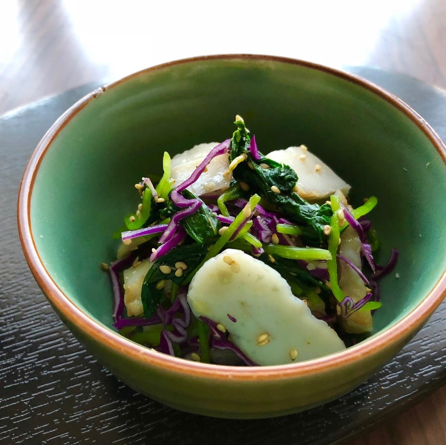 蒲鉾と三つ葉の山葵胡麻和え☘簡単・副菜の画像