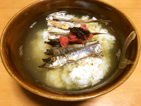 焼きししゃものおいしいお茶漬け