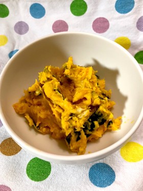 耐熱皿1つで♪簡単 かぼちゃサラダ