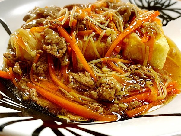 牛肉あんかけ豆腐