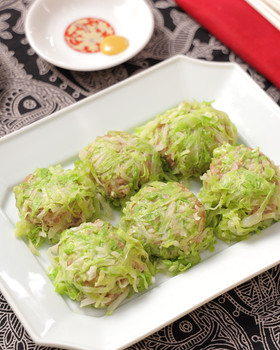 キャベツで包まず簡単!レンジシュウマイ