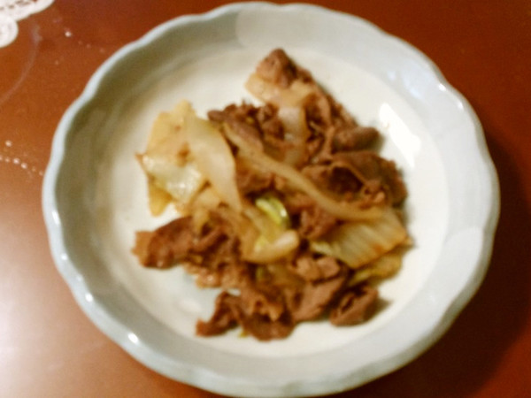 牛肉のすき焼き風炒め
