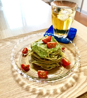 塩麹ズッキーニクリームパスタ*vegan