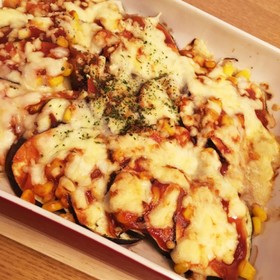 簡単!ナスのピザ風チーズ焼き