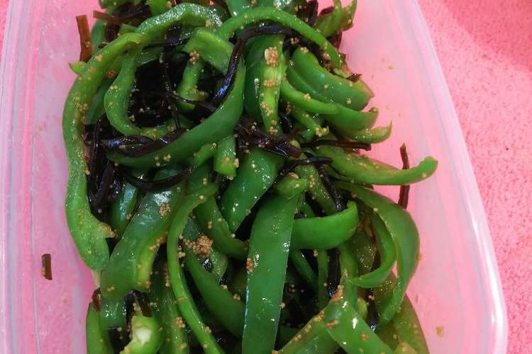 簡単お弁当にも 子持ち昆布で無限ピーマン レシピ 作り方 By A Ya Ma Ma クックパッド 簡単おいしいみんなのレシピが364万品