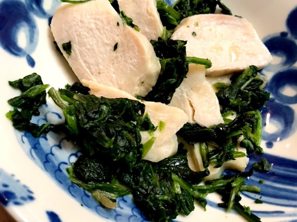 冷食で☆チキンとほうれん草の中華風味