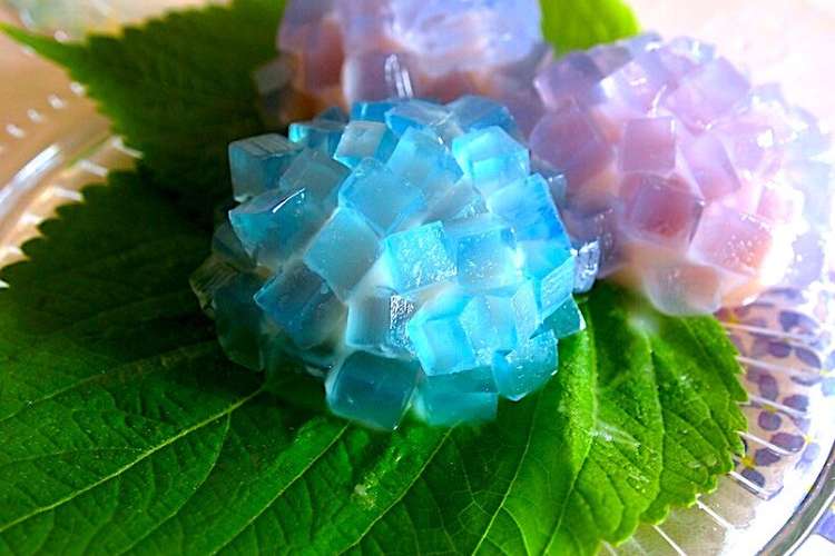 紫陽花の和スイーツ レシピ 作り方 By Tricotraye クックパッド 簡単おいしいみんなのレシピが368万品