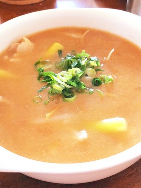 トロトロ茹で豚の残り汁で豚汁風★