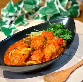 豚つくねのトマ味噌煮♪
