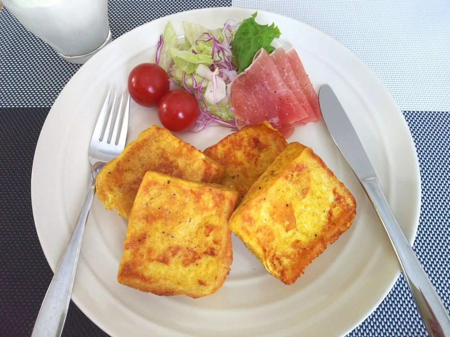 カレー風味のチーズフレンチトーストの画像