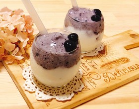 ブルーベリーとバナナのアイスシェイク♡