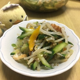 マーマレードで酢の物 きゅうりともやし