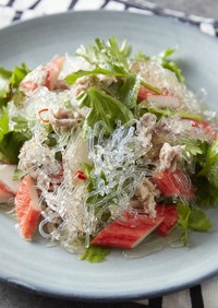 プチプチ海藻麺のタイ風サラダ