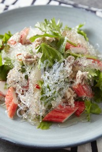 プチプチ海藻麺のタイ風サラダ