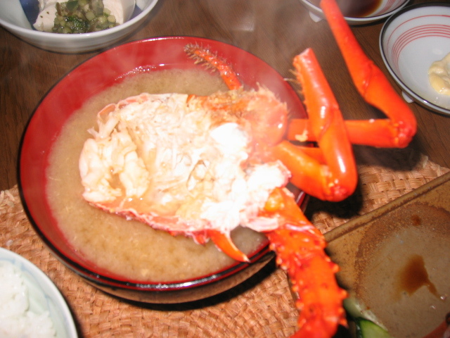 海老の頭でお味噌汁の画像
