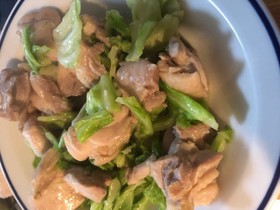 鶏肉とキャベツの炒め物