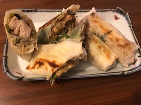 揚げない春巻き〜チキン高菜とエビ味噌