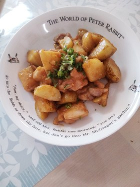 簡単に♪じゃがいもと鶏肉の味噌炒め
