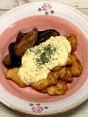 絶品!揚げない茄子&チキン南蛮風♪