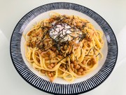 時短&簡単☆温玉乗せ梅肉納豆パスタの写真