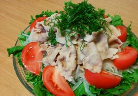 冷しゃぶサラダ(豚肉の茹で方)