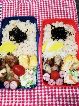パパと野球少年の週末弁当♡6/22