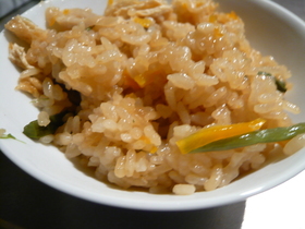 父ちゃんの作る☆山菜おこわ