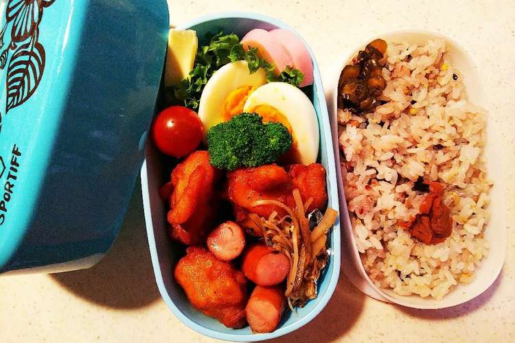 たんぱく質多めのお弁当 寝坊で超お急ぎ レシピ 作り方 By Remies クックパッド 簡単おいしいみんなのレシピが360万品
