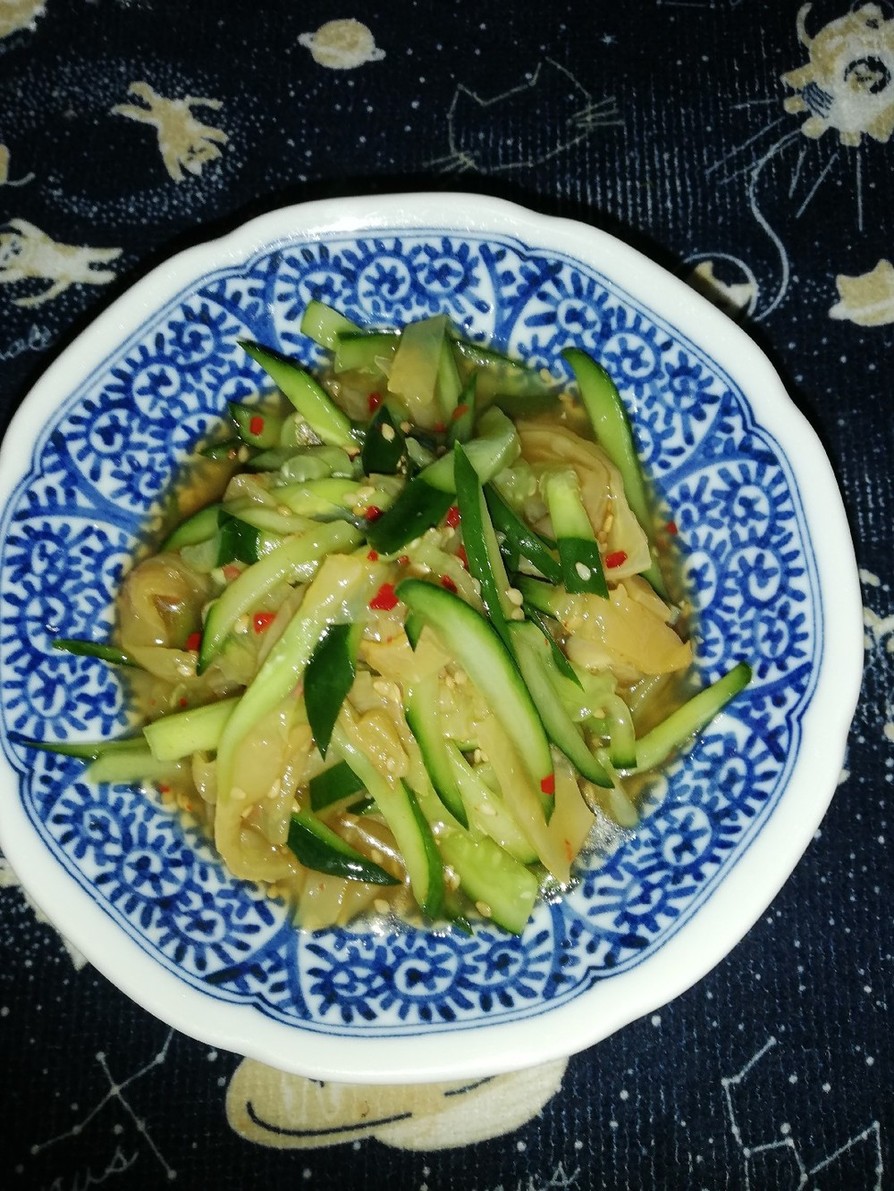 簡単美味しい中華クラゲと胡瓜の和え物の画像