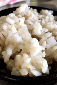 玄米と押し麦のかて飯(大根飯)
