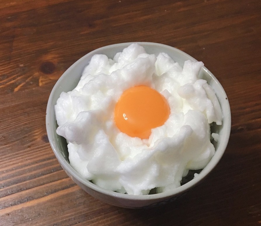 朝ごはん！ふわふわメレンゲ♡卵かけご飯の画像