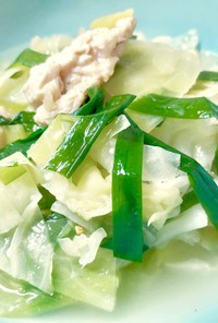 鶏肉＆野菜スープ(にんにくオリーブ油)