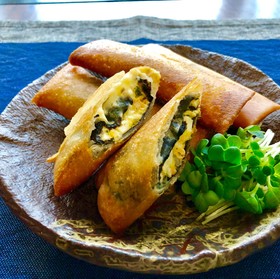シーチキンと卵・チーズのサラダ春巻