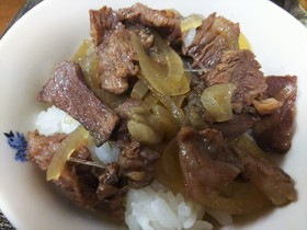 簡単美味・普通の牛丼(汁だく)