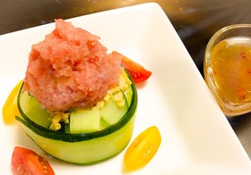きゅうりマグロトマトのサラダ♪イタリアン