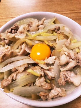 焼き豚バラの玉ねぎスープ丼