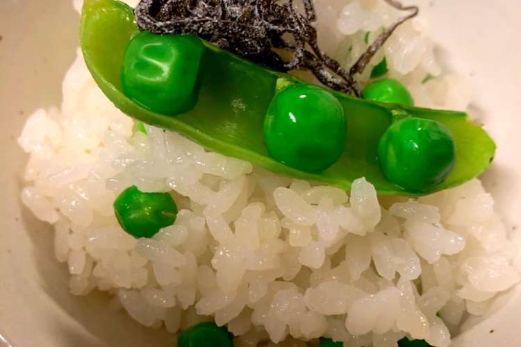 旬のスナップえんどう炊飯器でお豆ご飯 レシピ 作り方 By マカダミアん クックパッド