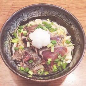 鰹とポン酢で冷水うどん〜大根おろし添え〜
