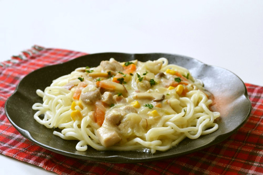 クリームスパゲティ＠高梁川流域学校給食 by 倉敷市学校給食 【クックパッド】 簡単おいしいみんなのレシピが350万品