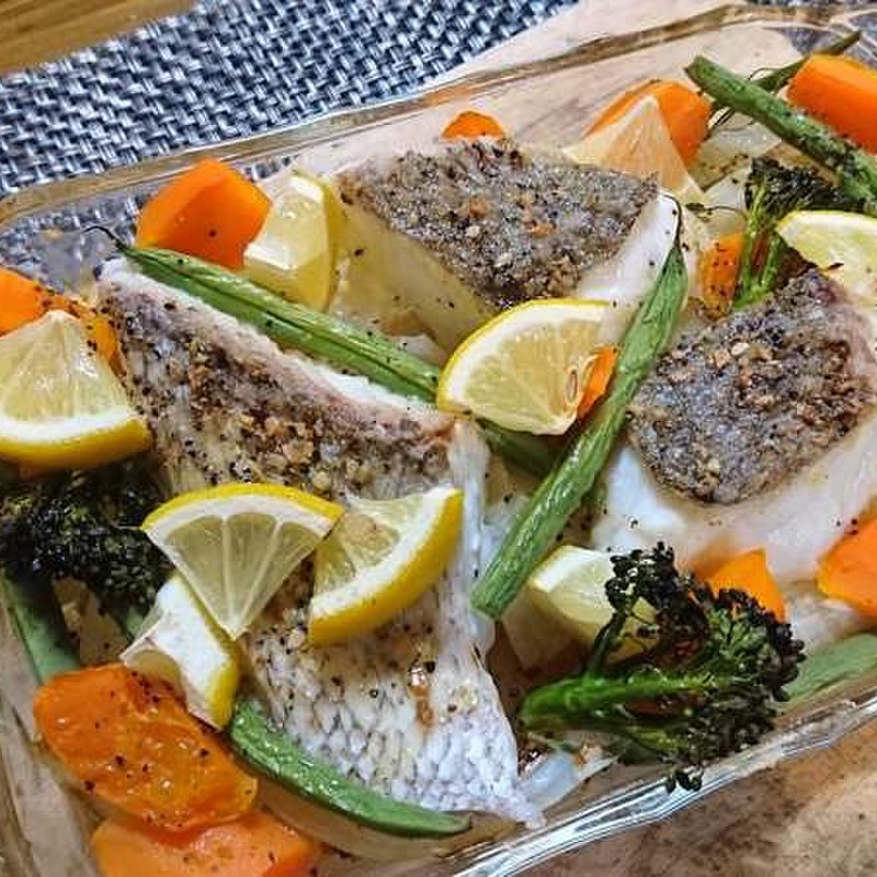 シリアルをまぶした魚の切り身のレシピ