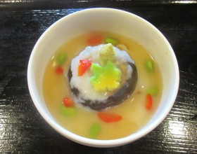 米茄子とうなぎの山かけ蒸し