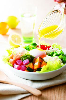 夏野菜大麦ライスサラダ