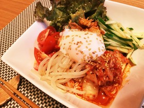 ヘルシー♪豆腐そうめんでビビン麺風
