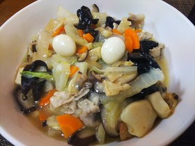 簡単中華・八宝菜と八角スープ