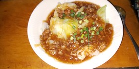 簡単 茹でキャベツの挽肉あんかけ