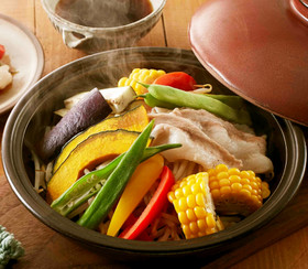 レンジで簡単!豚肉と夏野菜の重ね蒸し