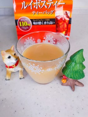 ノンカフェインのルイボスミルクティー♬