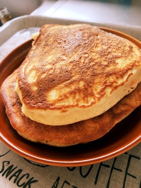 小麦粉 と 重曹でも! ホットケーキ風