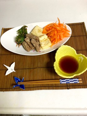 胡麻油で揚げた 天ぷら